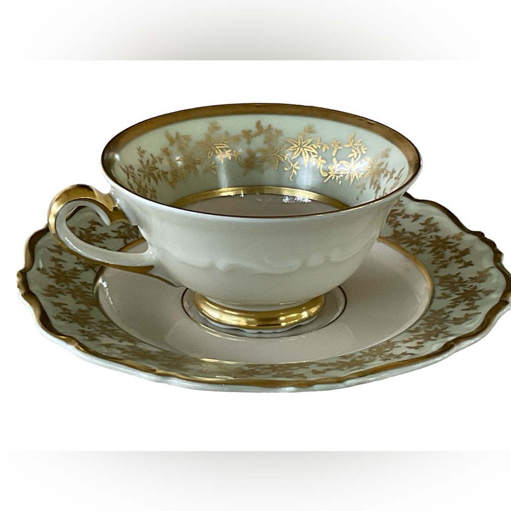 Vintage Swedish Demitasse Cup and Saucer Karlskrona Upsala Ekeby